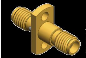 SSMA Jack to Jack 2 Hole Flange Mount Adapter 0.3MHz-18GHz 50Ω