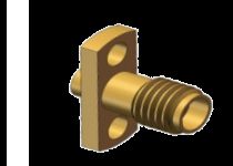 50Ω SSMA 2 Holes Flange Mount Jack Mini SMA Female RF Coaxial .086 Cable Connector 18GHz