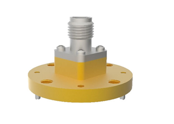 39.2GHz~59.6GHz WR19 BJ500 To 1.85mm Female End Launch Waveguide To Coax Adapter 1.85/BJ500-KFE1