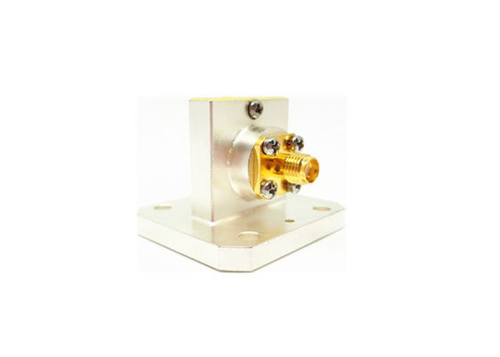 8.2GHz~12.5GHz WR90 BJ100 SMA Female Right Angle Waveguide To Coax Adapter SMA/BJ100A-KF