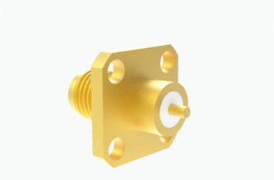18GHz Frekansı RF SMA Kadın 4 Delik Flange Mount Mikrostrip Bağlantısı Radarda, İletişimde Kullanılır