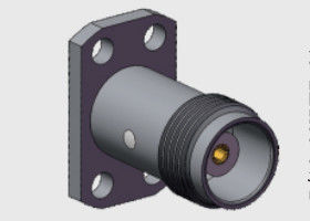 50 Ohm Ticari Sınıflı TNC Kadın Jack 4 Delik Flanş Montaj Bağlantıları