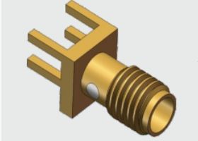 SSMA Dişi PCB Konnektör 18GHz 50Ω 4 Bacak Delikten Lehim