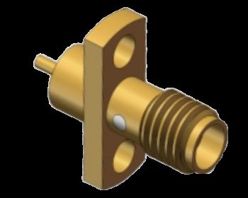 50 Ohm Flanş Montajlı SSMA / Mini SMA Dişi RF Koaksiyel Konnektör 18GHz'e Kadar