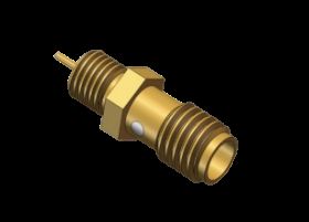 SSMA Kadın / Jack Bulkhead Mount RF Koaksiyel Mikrostrip Bağlantısı, vida 10-36UNS-2