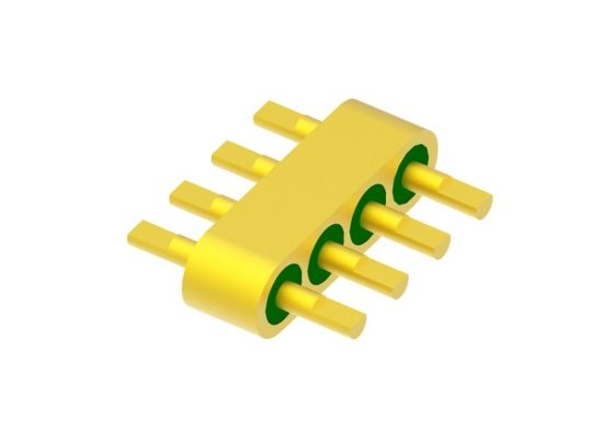 Cam malzemesi 7052 için MC-677-JH Hermetik Bağlantılarla Çok Noktalı Altın Kaplama 4 Noktalı Başlık