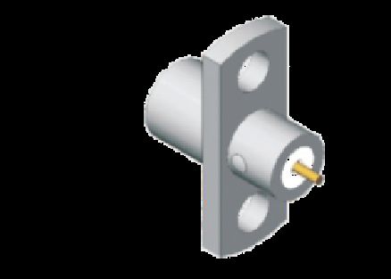 Paslanmaz çelik SMP Erkek Yarım Dayanıklı Planel Montaj SMP Plug 2 Delik Flange Montaj Sınırlı Dayanıklı Frekansı 18GHz'e Kadar