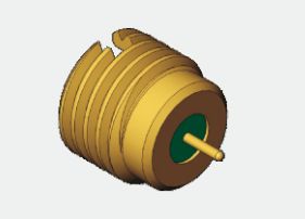 50Ω Hermetik Olarak Kapatılmış SMPM Erkek Duvar Tipi RF Koaksiyel Konnektör 0.3MHz-40GHz 170V