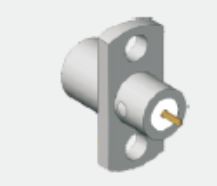 Paslanmaz çelik SMP Erkek Yarım Dayanıklı Panel Montaj SMP Plug 2 Delik Flange Montaj Sınırlı Dayanıklı Frekansı 18GHz'e Kadar