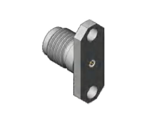 Paslanmaz Çelik 2.92mm RF Konnektör Jak Dişi 40GHz 2 Delikli Flanş Montaj 0.3mm Pin Çapı Kabul Eder