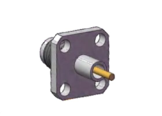 40GHz 2.92mm RF Bağlantısı Kadın Dört Delik Flanş Panel Montaj Eşleşen Pin Diametresi 0.051 inç ((1.3mm) Flanş Delik Arası 0.339 inç (8.6mm)