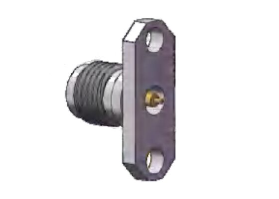 SS Shell 40GHz K Tipi 2.92mm RF Bağlantısı Kadın Jack 2-Durum Flange Mount Pin Diameter 0.3mm, 0.4mm, 0.5mm, 0.7mm, 0.8mm, Flange Hole Spacing 12.2mm