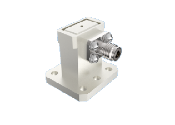 50Ω 15GHz~22GHz WR 51/BJ180 Waveguide - 2,92mm Adaptör Ku/K Bandı Dik Açı Yapısı Düşük VSWR ve Düşük Ekleme Kaybı ile Havacılık ve Uzay RF Konnektörleri
