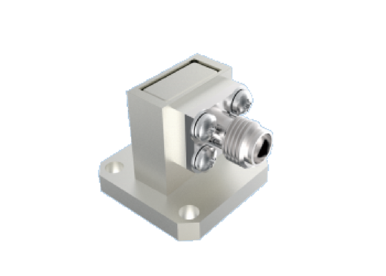 BJ320/WR 28 Waveguide - 2.92mm K Tipi Adaptör 26.4GHz ~ 38GHz Sağ Açı Havacılık ve Uzay RF Konnektörleri Ka Band için Kullanılıyor