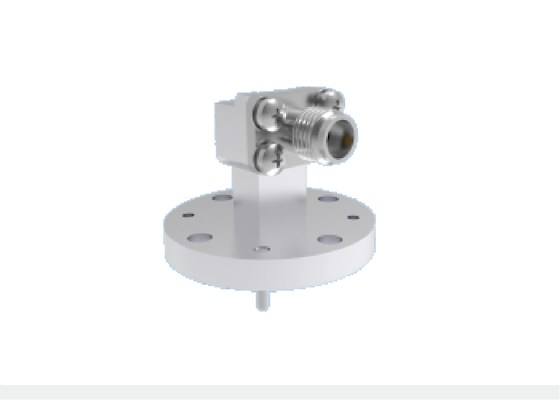 WR22 BJ400 Düz açılı dalga kılavuzu 2.4 mm Koaksiyel Adaptör 4 Delik Yuvarlak Flens Montajı 23.9GHz-50.1GHz Ka Band Havacılık Uzay Dalga Kılavuzu Bileşenleri