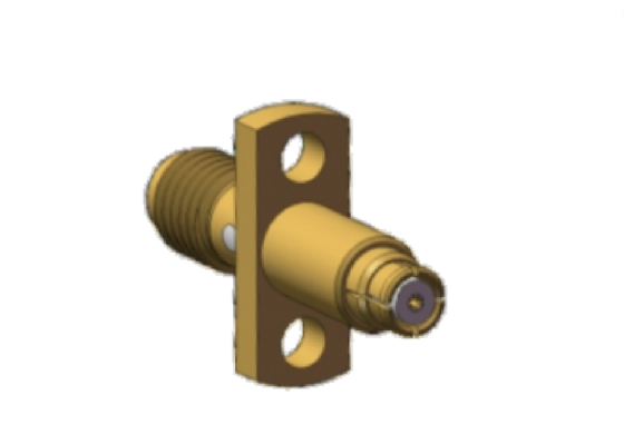 İki Delik Flanş Montajı Mini SMA Jack To SMP Jack Flanş Montaj Adaptörleri 18GHz'e Kadar