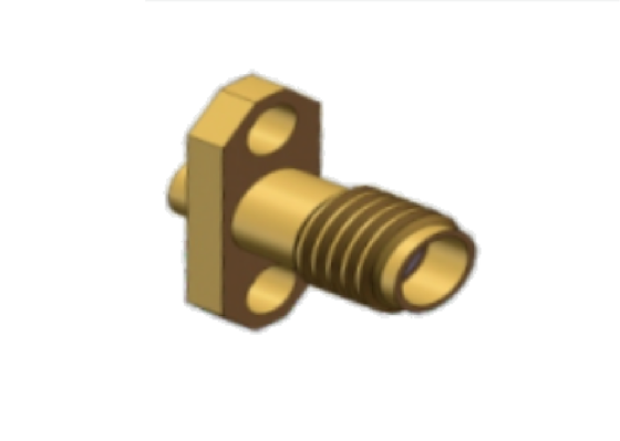 50Ω 2 Delik Flange Mount Jack Mini SMA Kadın RF Koaksiyel.086 Kablo Bağlayıcısı 18GHz