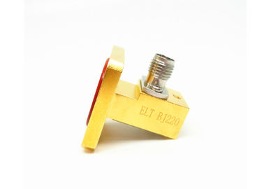 WR42 K 2.92mm Dalga Kılavuzu Koaksiyel Adaptör Kare Kapak Çukurlu Flange K/BJ220-KF2