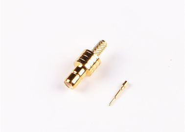 Altın Kaplama SMB Konektörü Düz Erkek Tak Sıkma RF Koaksiyel Kablo Konnektörü